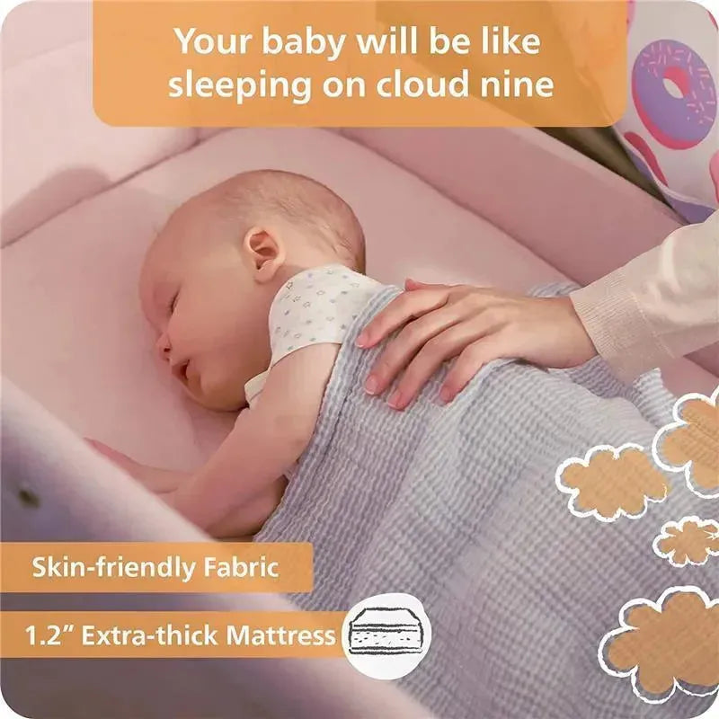 Unilove - Hug Me Plus 3-In-1 Bedside Sleeper, Plum Pink Image 5