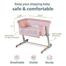 Unilove - Hug Me Plus 3-In-1 Bedside Sleeper, Plum Pink Image 3