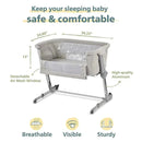 Unilove - Hug Me Plus 3-In-1 Bedside Sleeper, Shadow Gray Image 5