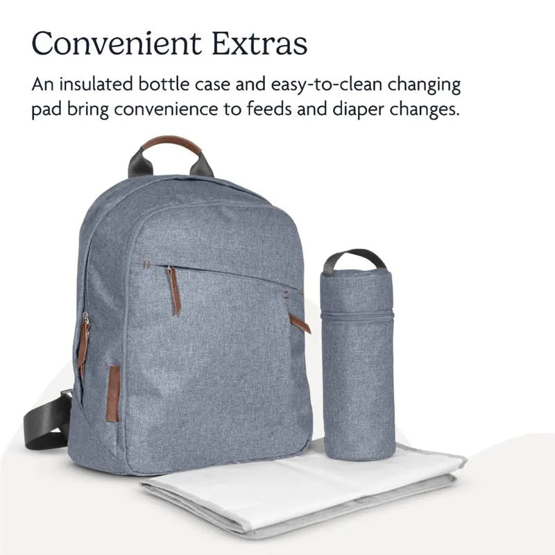 Uppababy - Changing Backpack, Gregory (Blue Mélange/Saddle Leather) Image 2