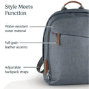 Uppababy - Changing Backpack, Gregory (Blue Mélange/Saddle Leather) Image 3