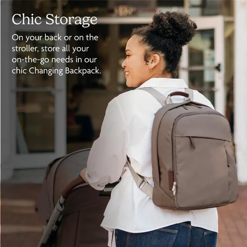 Uppababy - Changing Backpack, Gregory (Blue Mélange/Saddle Leather) Image 5