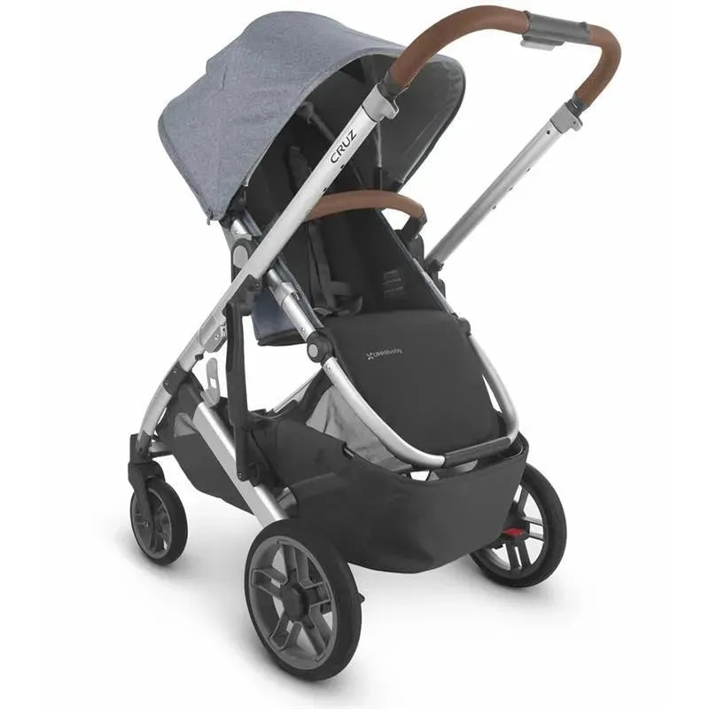 Uppababy Cruz Stroller V2, Gregory (Blue Melage/Silver/Saddle Learher) Image 2