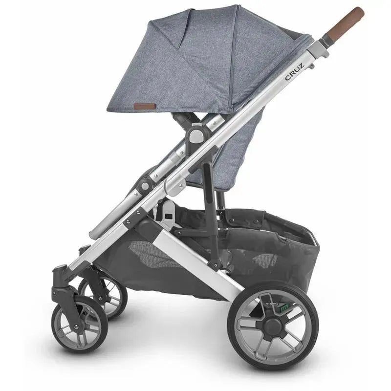 Uppababy Cruz Stroller V2, Gregory (Blue Melage/Silver/Saddle Learher) Image 4