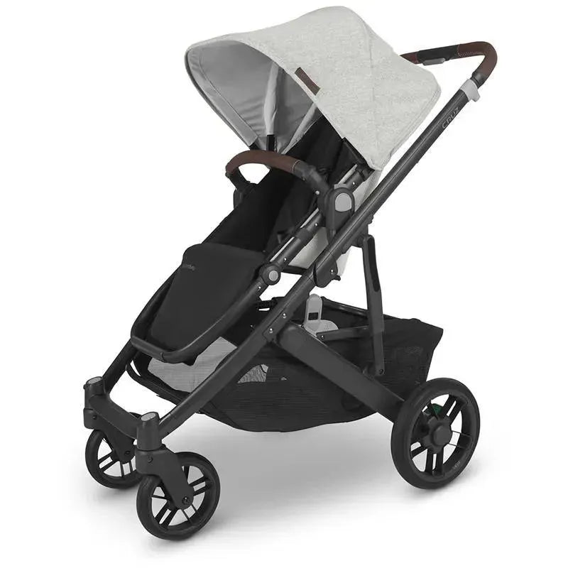 Uppababy - Cruz V2 Stroller, Anthony (White & Grey Chenille/Carbon/Chestnut Leather)  Image 1