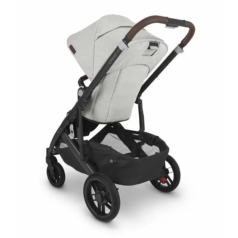 Uppababy - Cruz V2 Stroller, Anthony (White & Grey Chenille/Carbon/Chestnut Leather)  Image 3