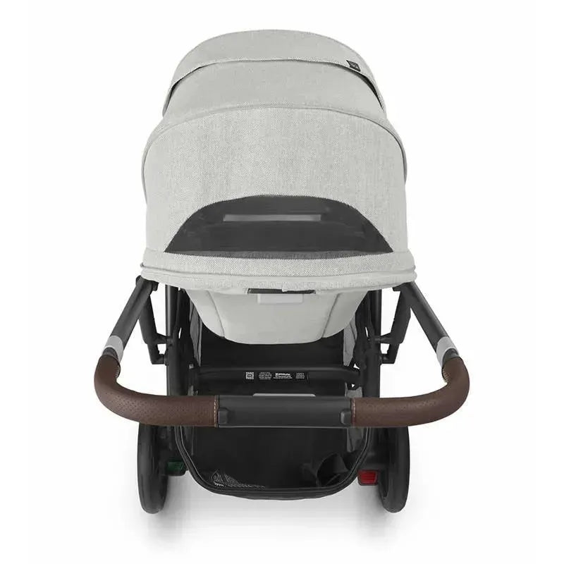 Uppababy - Cruz V2 Stroller, Anthony (White & Grey Chenille/Carbon/Chestnut Leather)  Image 4