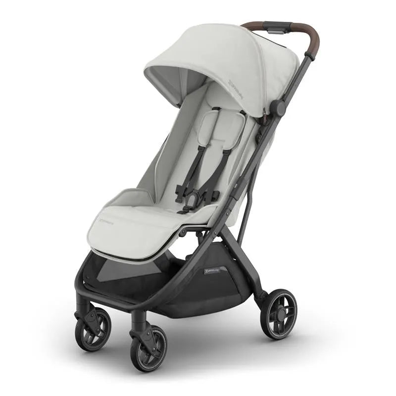 Uppababy - Minu V3 Compact Stroller, Savannah (Pearl Gray Melange/Carbon Frame/Chestnut Leather) Image 1