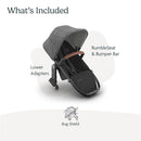 Uppababy - Rumbleseat V3 Second Lower Seat, Greyson (Charcoal Mélange/Carbon Frame/Saddle Leather) Image 6