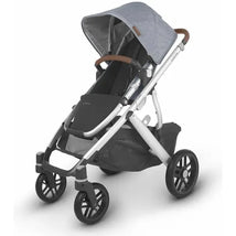 Uppababy Vista Stroller V2, Gregory (Blue Melange/Silver/Saddle Leather) Image 2