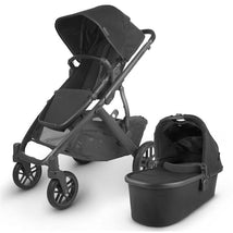 Uppababy Vista Stroller V2 , Jake (Black/Carbon/Black Leather) Image 1