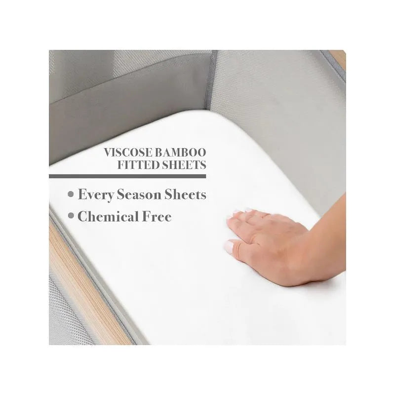 Venice Child - 2Pk Viscose from Bamboo Bassinet Sheets, Off White Image 3