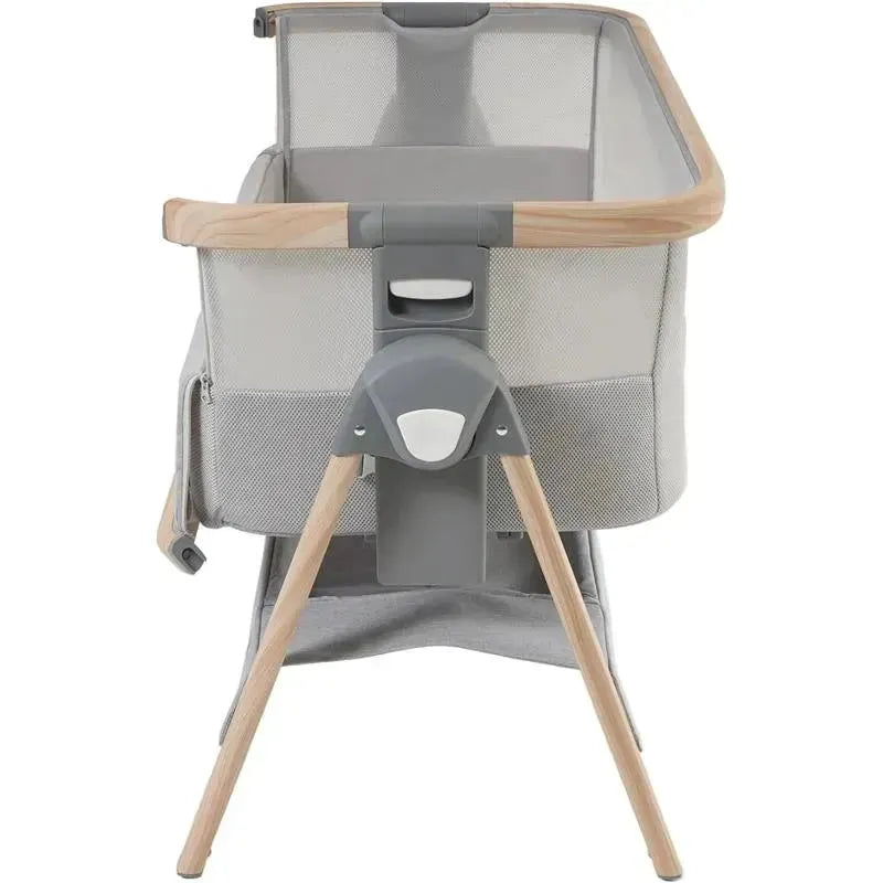 Venice Child - California Dreaming Bedside Crib Bassinet With Travel Case, Gray Wood Image 2