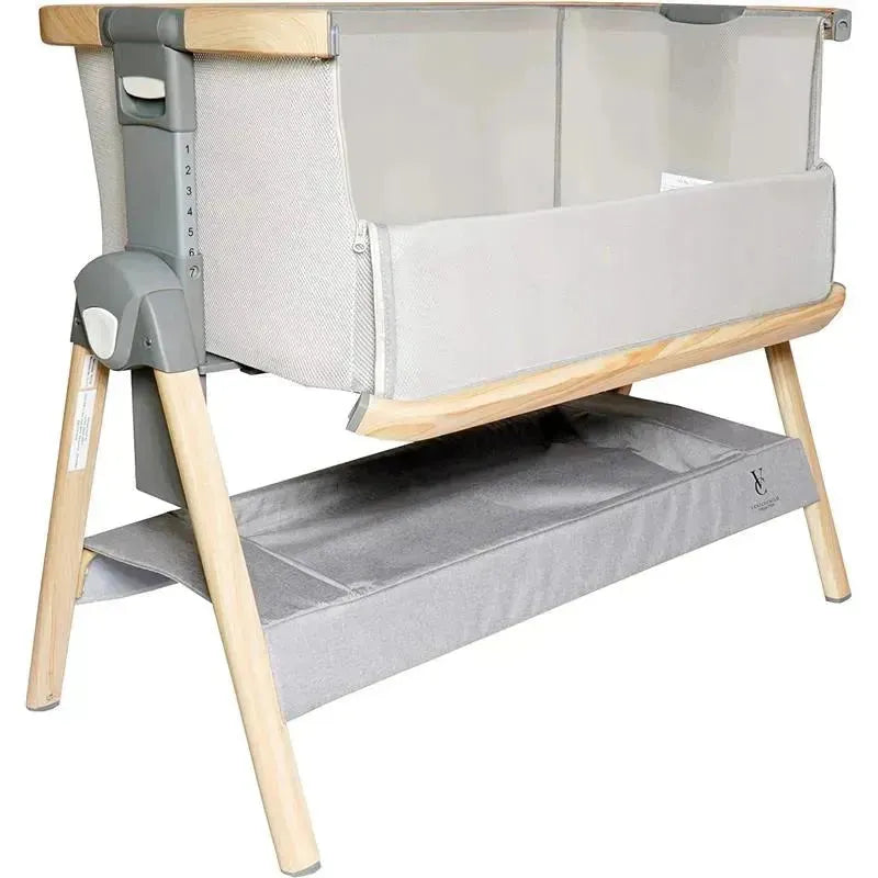Venice Child - California Dreaming Bedside Crib Bassinet With Travel Case, Gray Wood Image 7