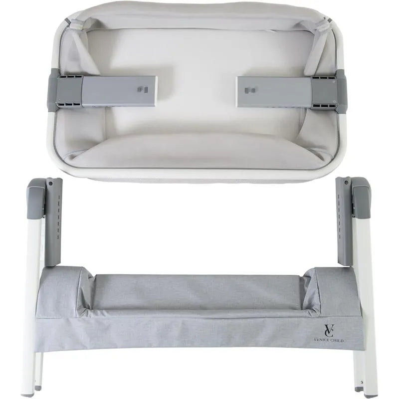 Venice Child - California Dreaming Bedside Crib Bassinet With Travel Case, Gray Image 7
