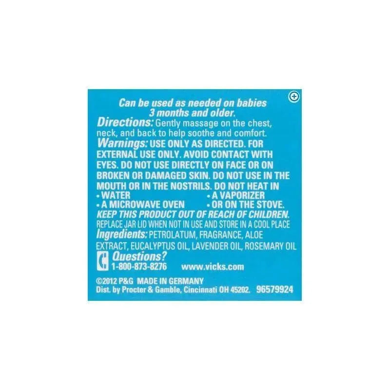 Vicks BabyRub Soothing Ointment, 1.76 OZ Image 3