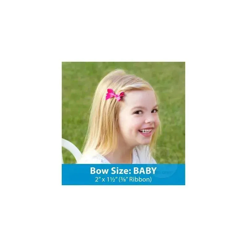 Wee Ones Baby Classic Grosgrain Hair Bow (Knot Wrap), 2 X 1.5 (3/8 Ribbon), Black Image 2