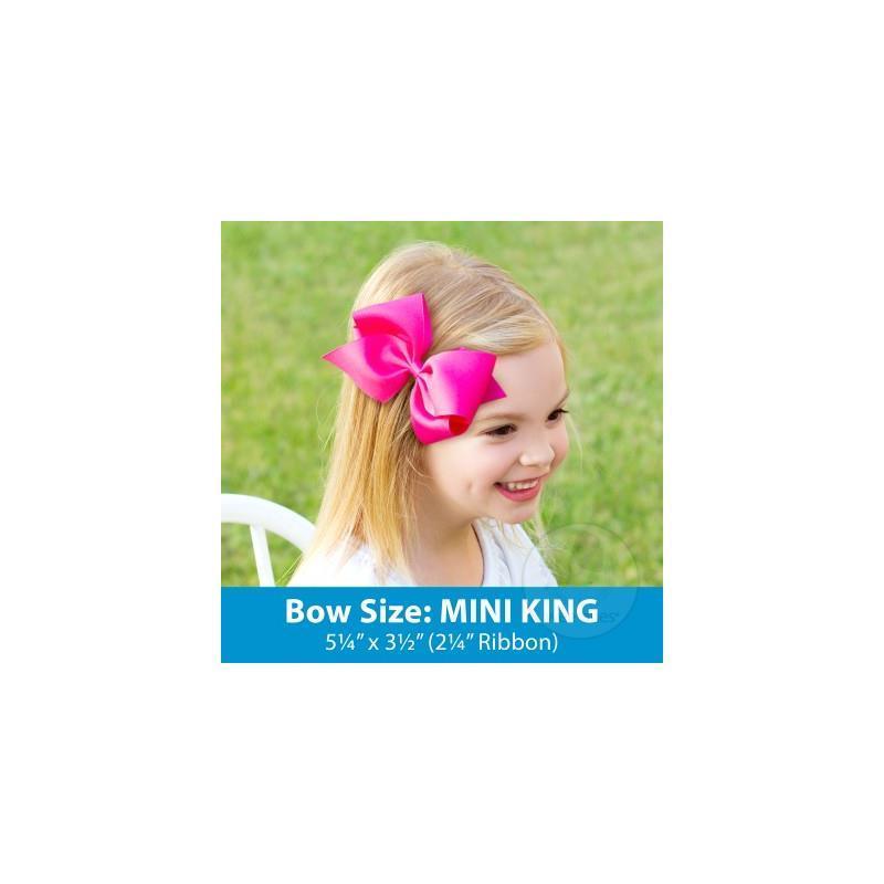 Wee Ones Mini King Classic Grosgrain Hair Bow, Size 5.25 X 3.5 (2 1/4 Ribbon), Purple Image 3