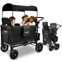 Wonderfold - W4 Luxe Quad Stroller Wagon, 4 Kids, Volcanic Black Image 1