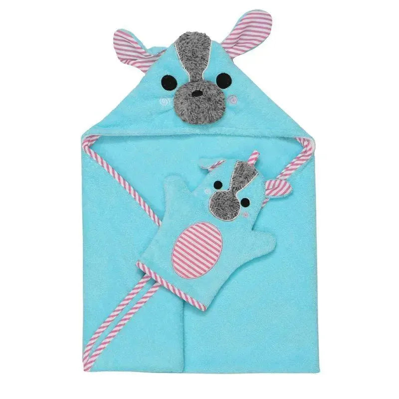 Zoocchini - Baby Snow Terry Bath Mitt, Yorkie 0/18M Image 3