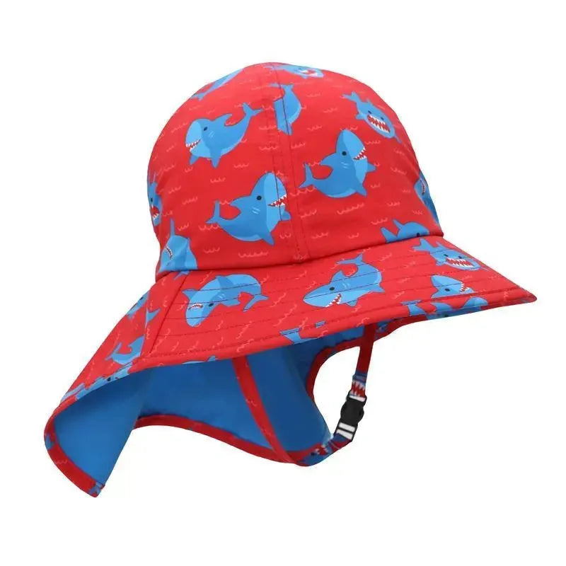 Zoocchini - Baby/Toddler Cape Sunhat, Blue Shark  Image 1