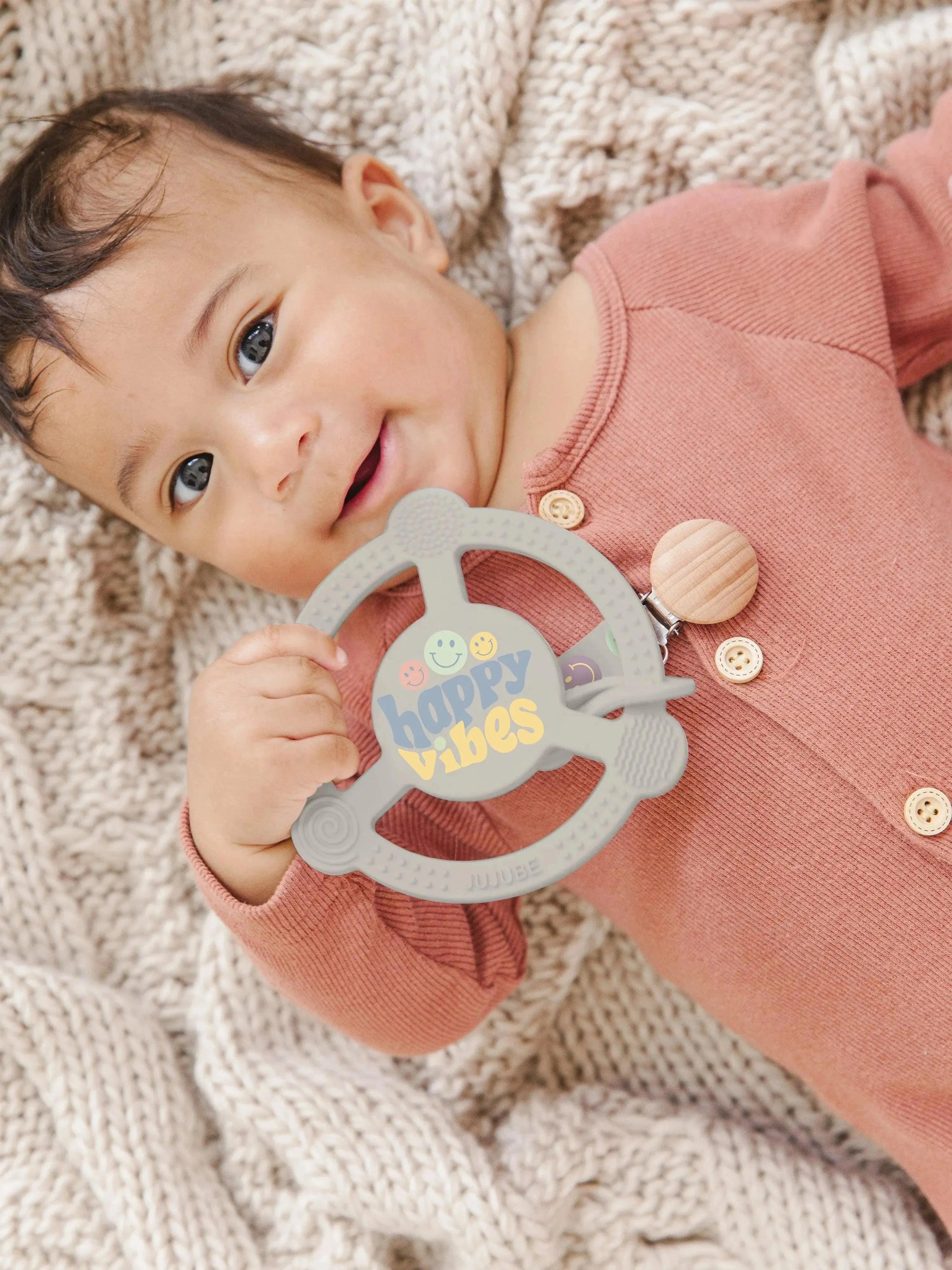 Silicone Teether Ring - Happy Baby Vibes