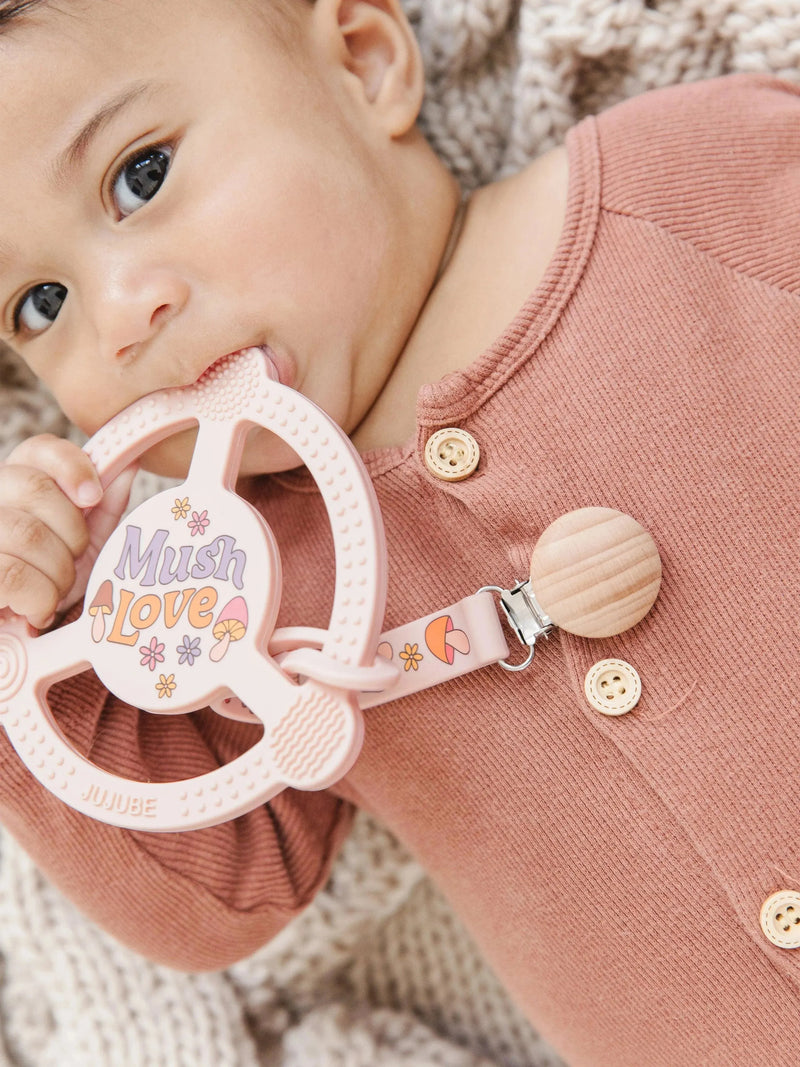 Silicone Teether Ring - Mushy Love